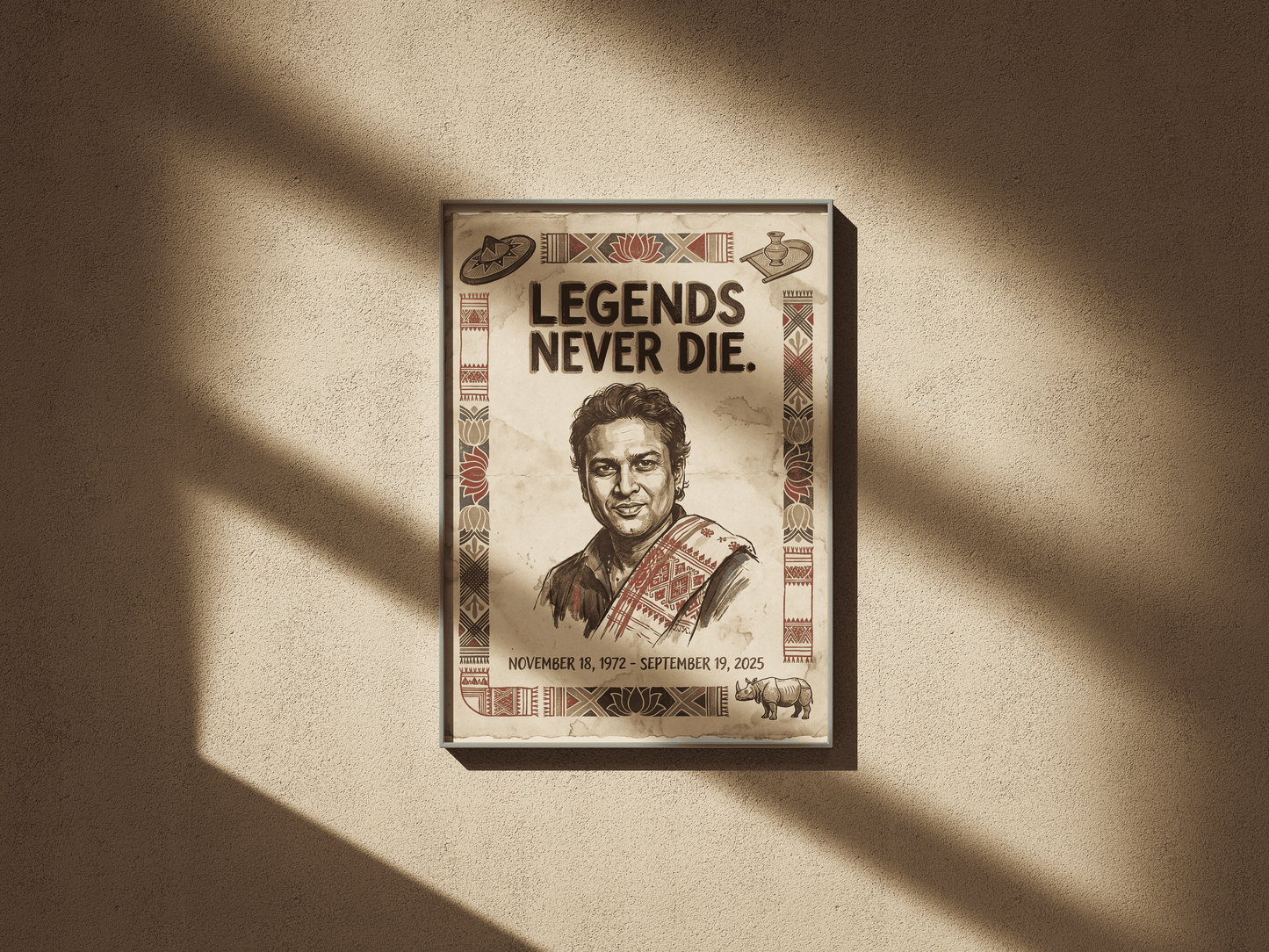 Zubeen Daa's Legend never die poster
